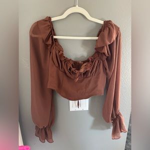 Large. SHEIN long sleeve crop top